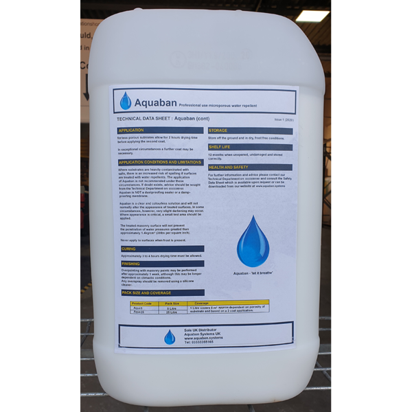 Aquaban Microporous Water Repellent - 25 Litres